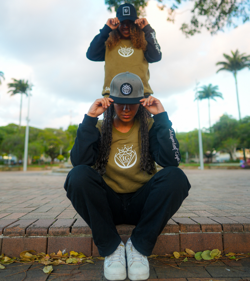 Sweat Vert Kaki & Noir