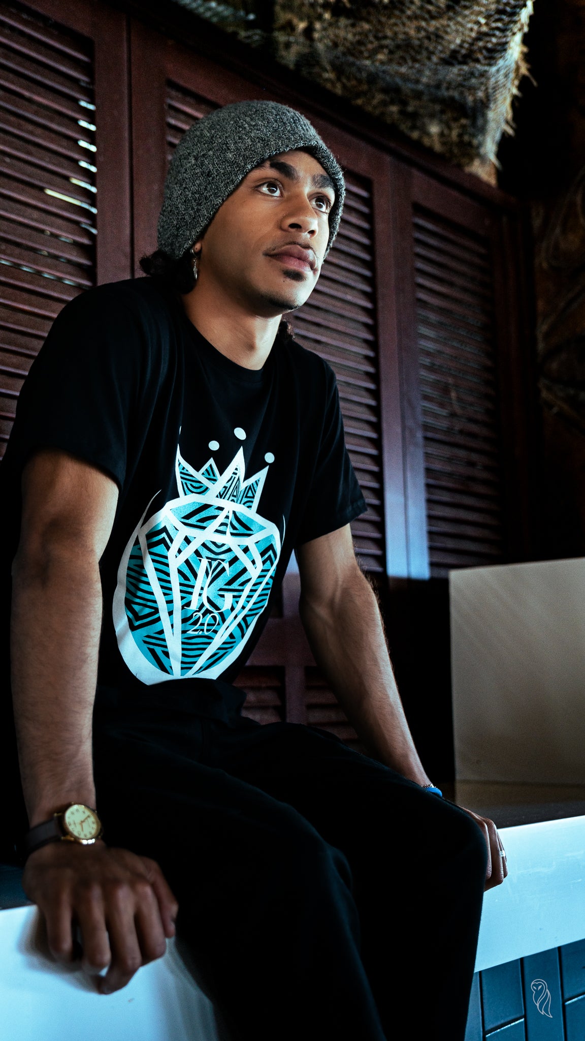 Tee-Shirt Uvilu Bleu & Noir
