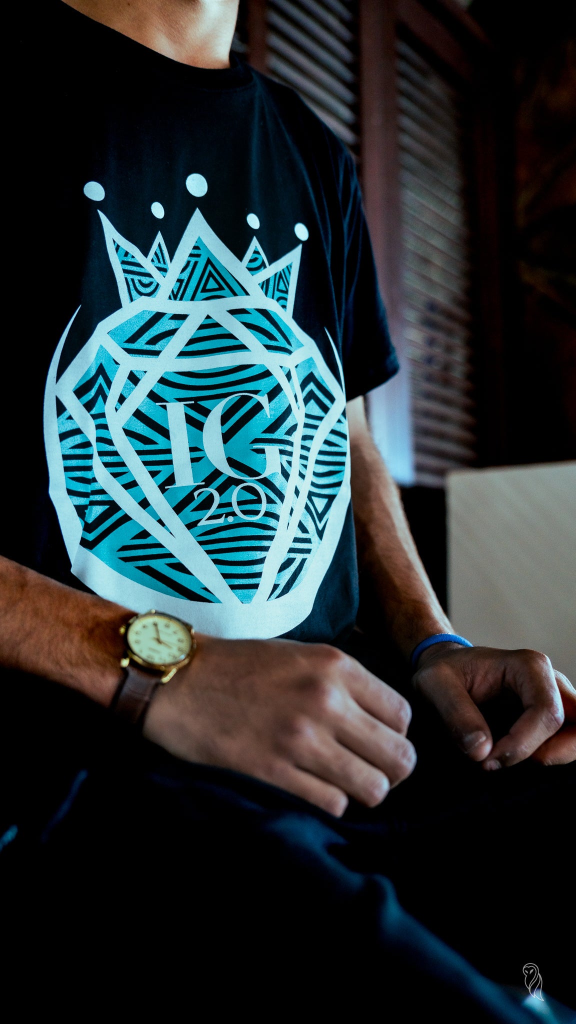 Tee-Shirt Uvilu Bleu & Noir