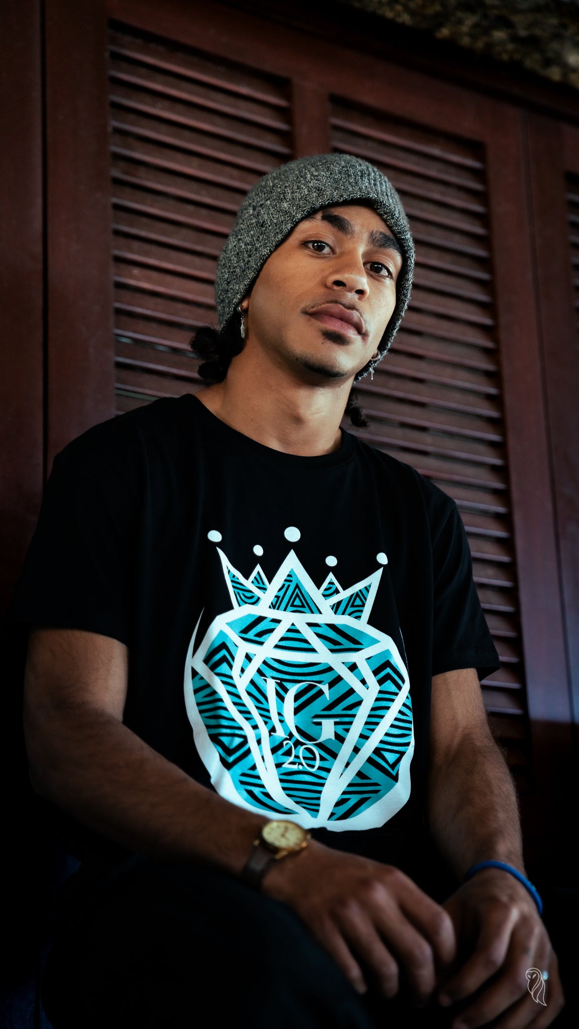 Tee-Shirt Uvilu Bleu & Noir
