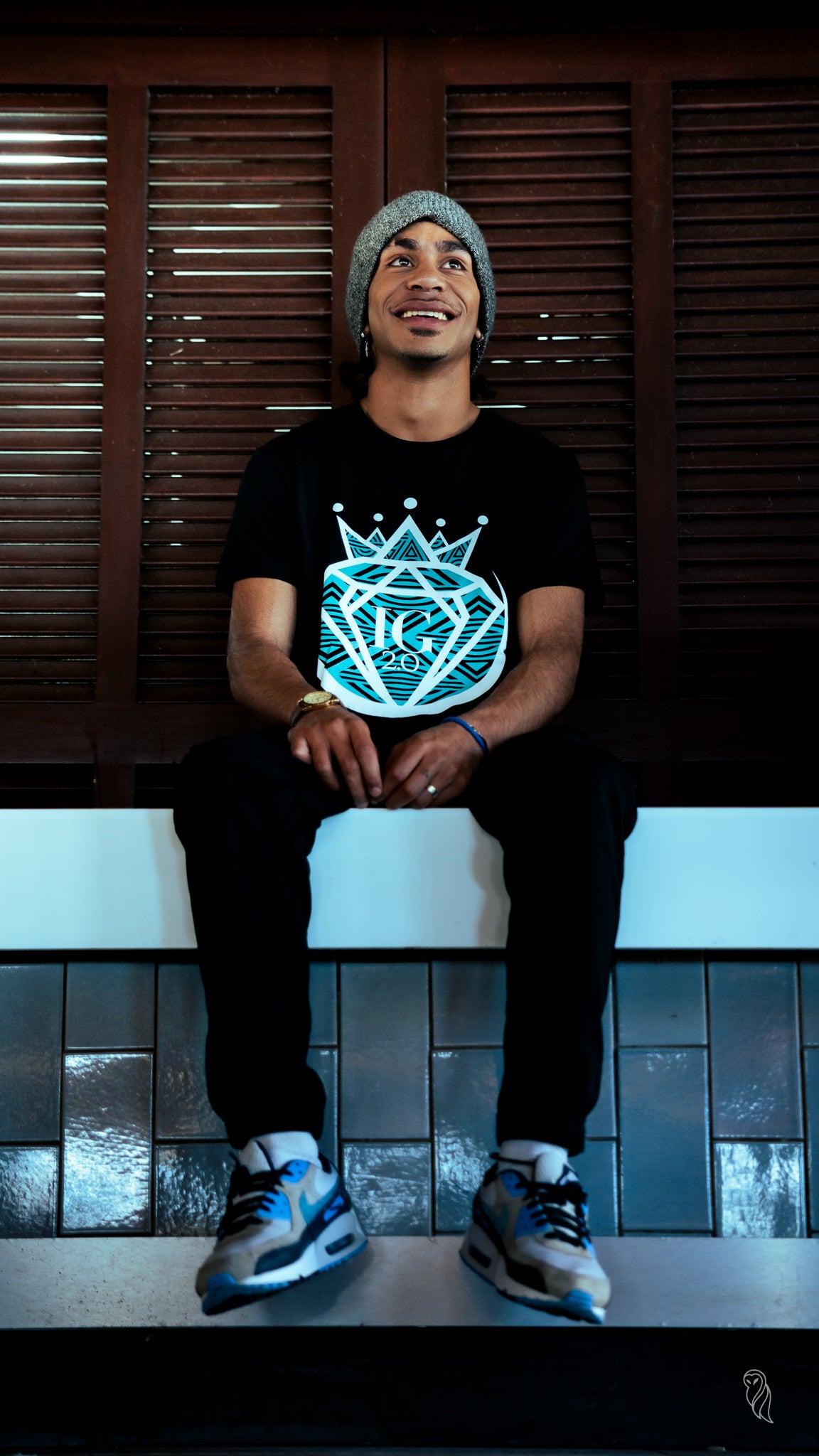 Tee-Shirt Uvilu Bleu & Noir