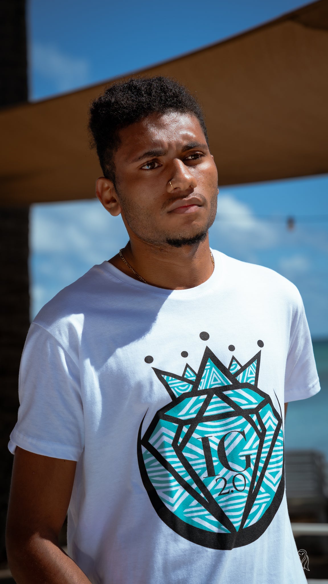 Tee-Shirt Uvilu Bleu & Blanc
