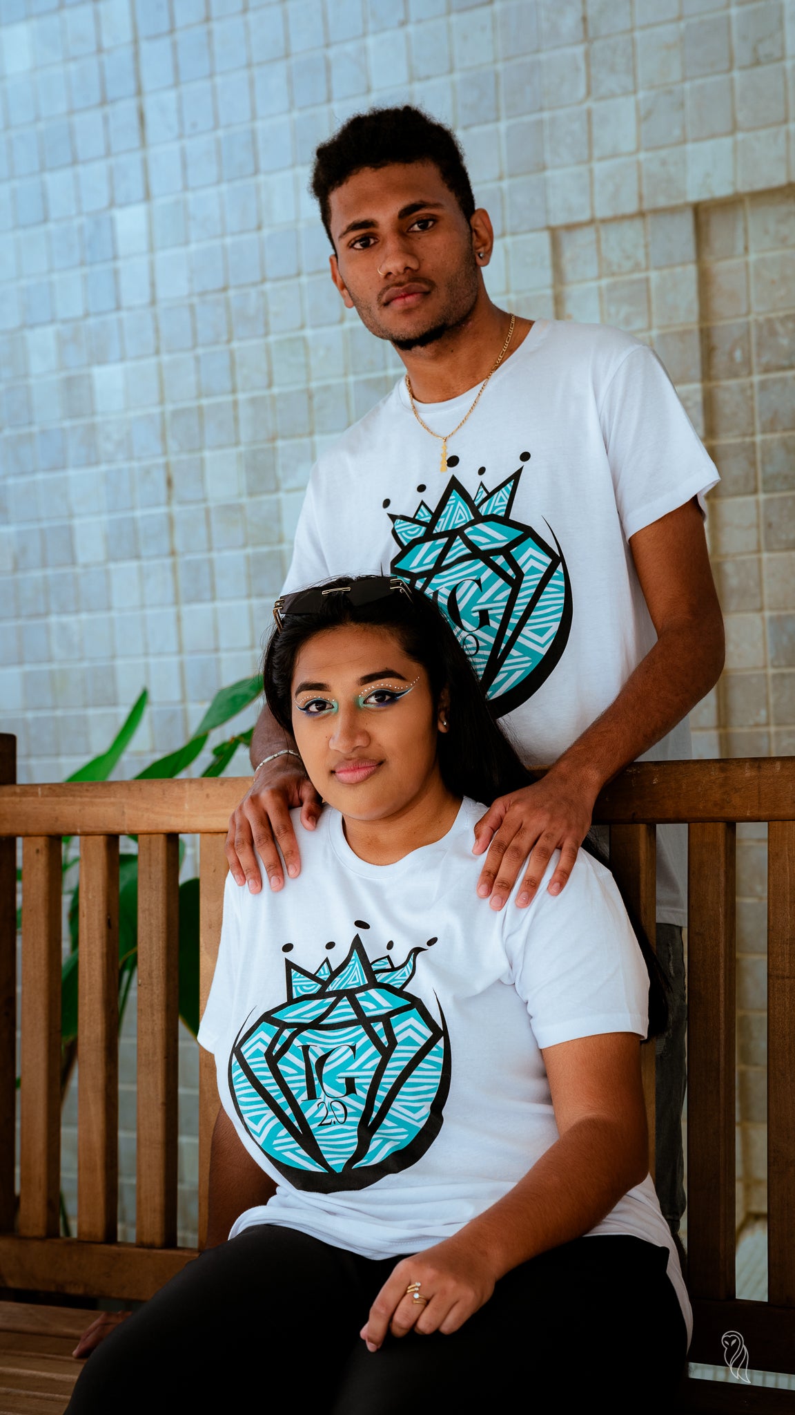Tee-Shirt Uvilu Bleu & Blanc