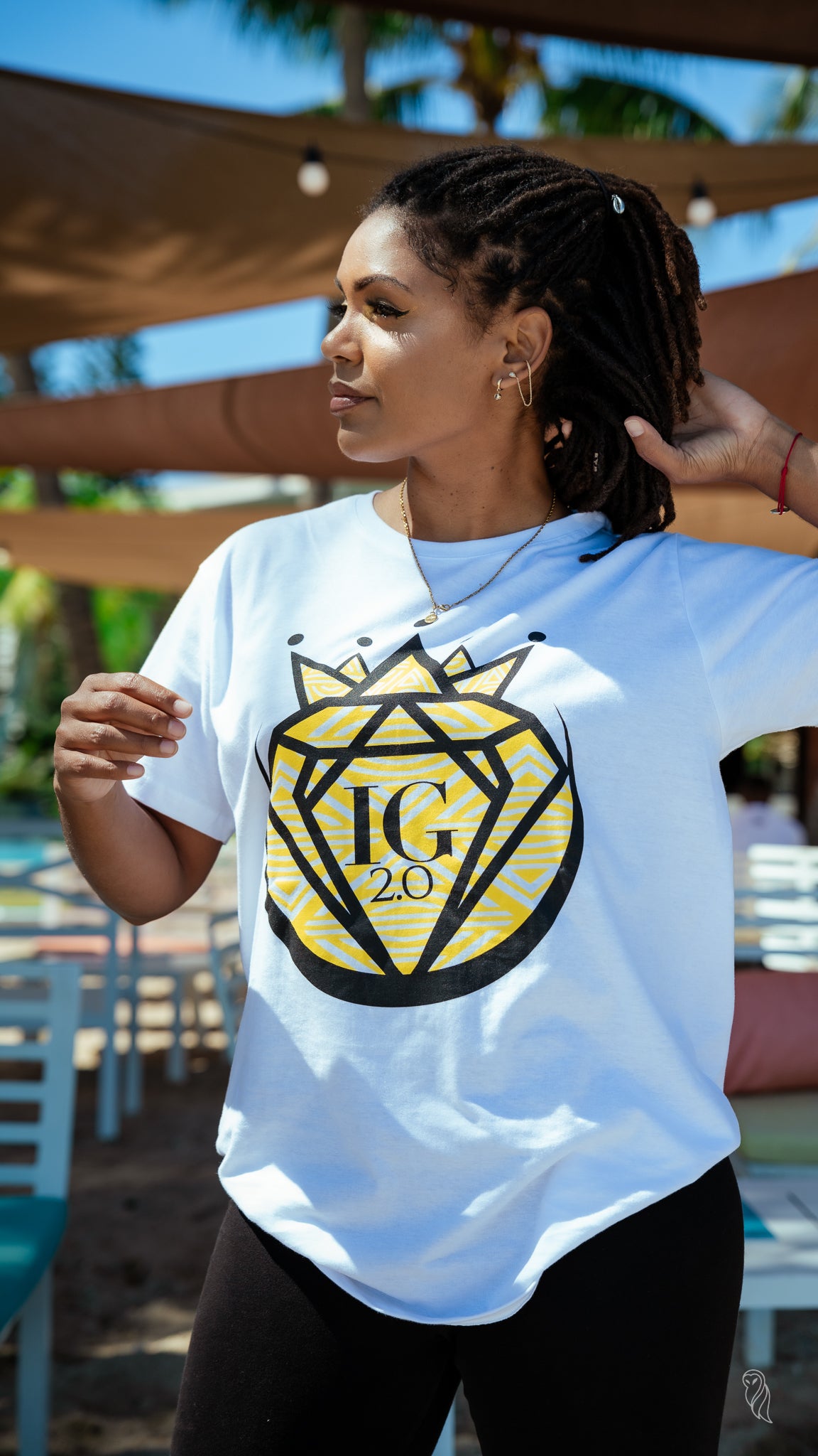 Tee-Shirt Uvilu Jaune & Blanc